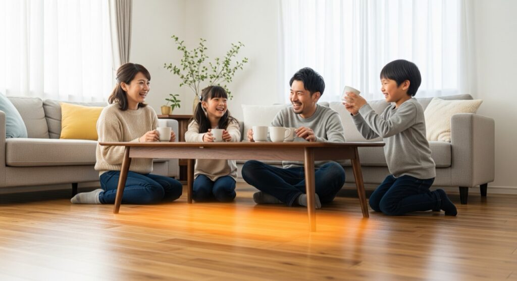 冬の暖房は床暖房との併用が鍵