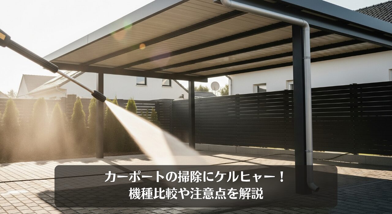 カーポートの掃除にケルヒャー！機種比較や注意点を解説