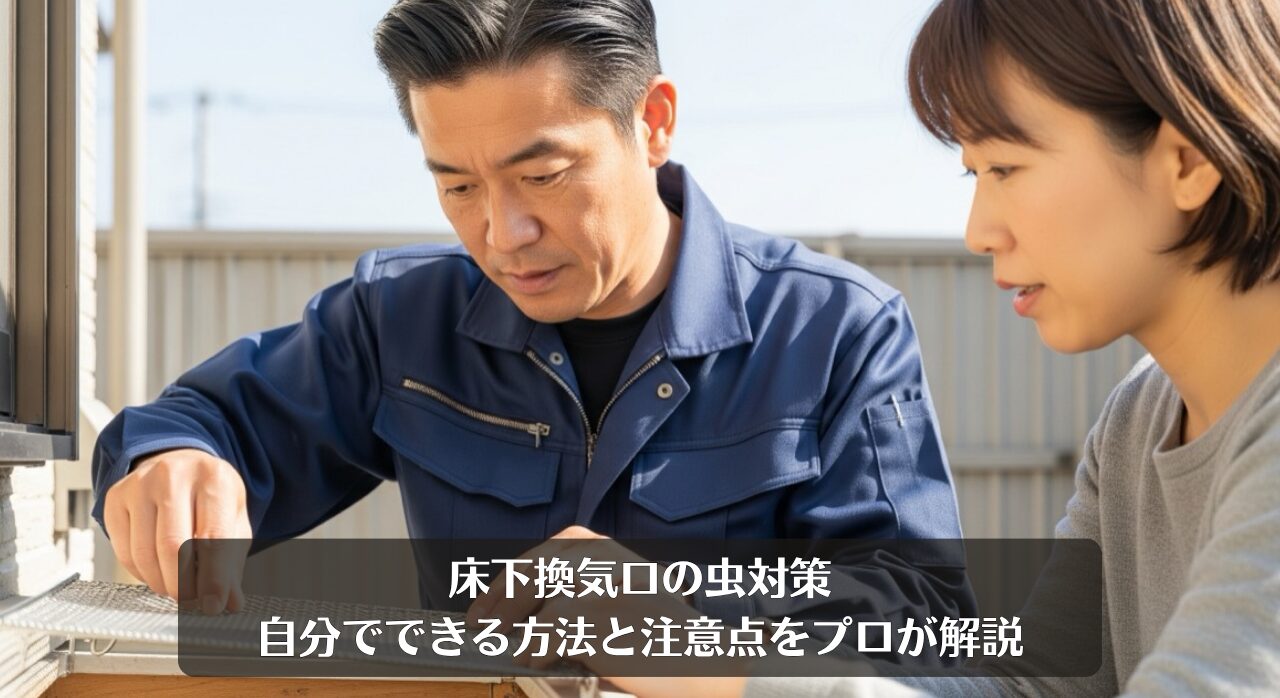 床下換気口の虫対策｜自分でできる方法と注意点をプロが解説
