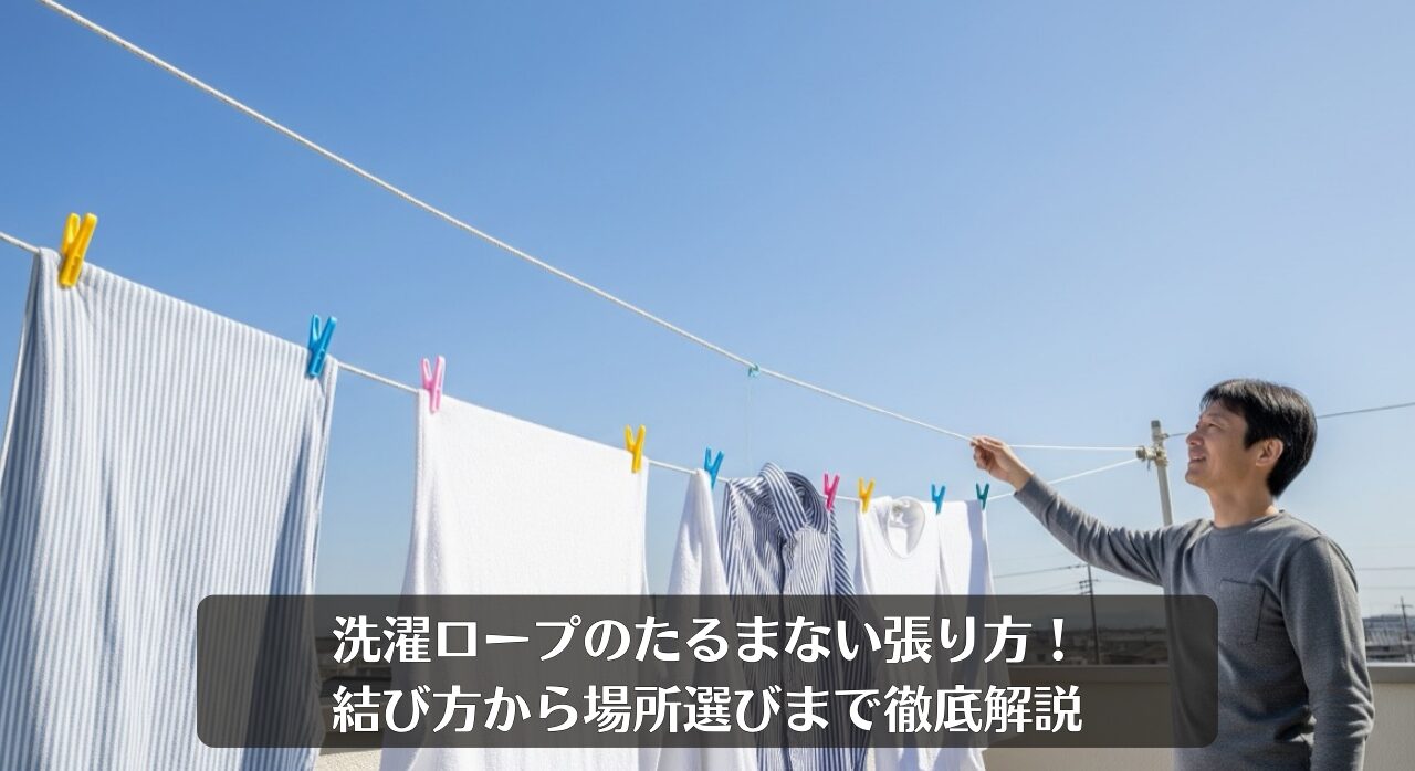 洗濯ロープのたるまない張り方！結び方から場所選びまで徹底解説
