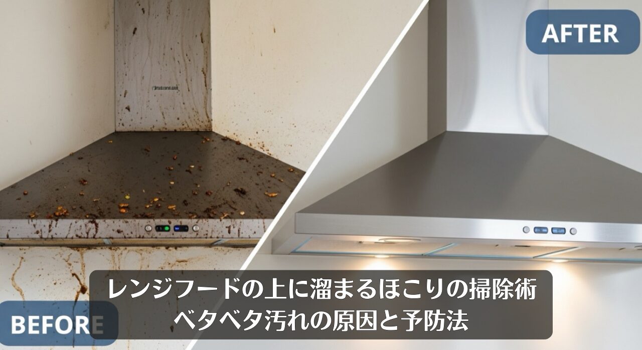 レンジフードの上に溜まるほこりの掃除術｜ベタベタ汚れの原因と予防法