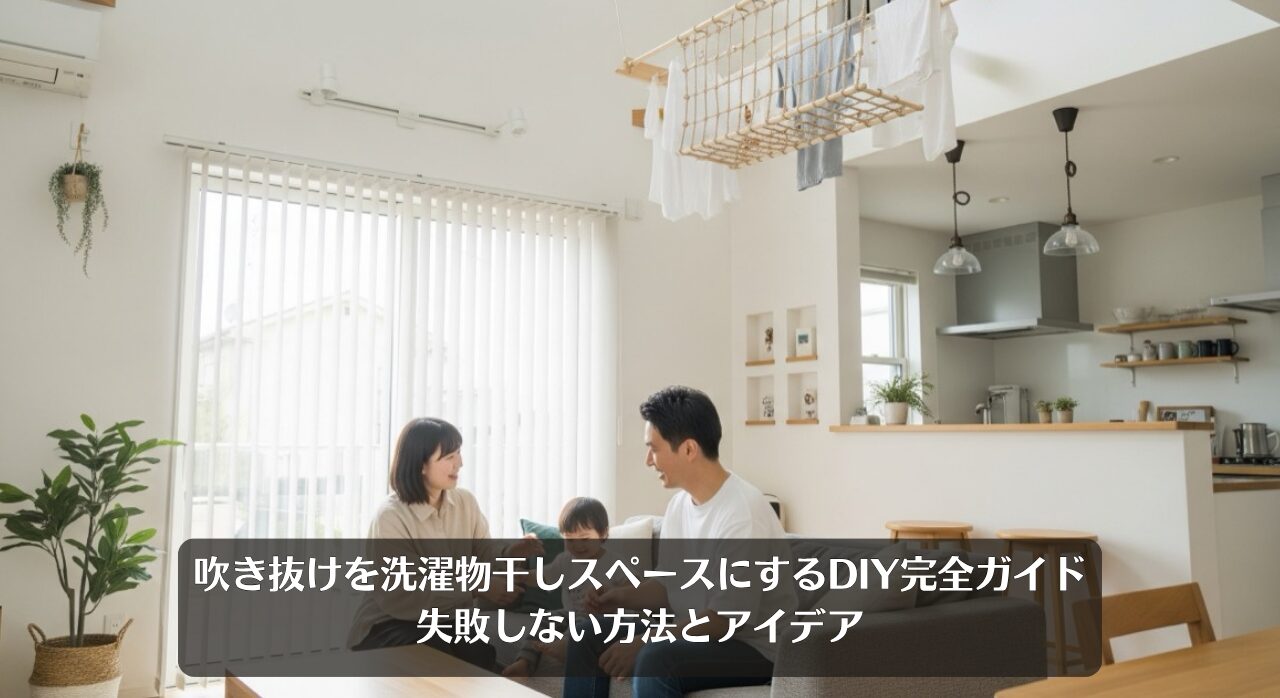 吹き抜けを洗濯物干しスペースにするDIY完全ガイド｜失敗しない方法とアイデア