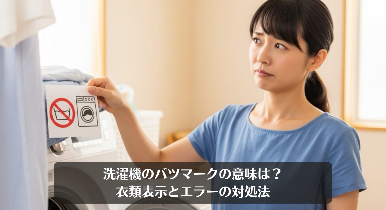 洗濯機のバツマークの意味は？衣類表示とエラーの対処法